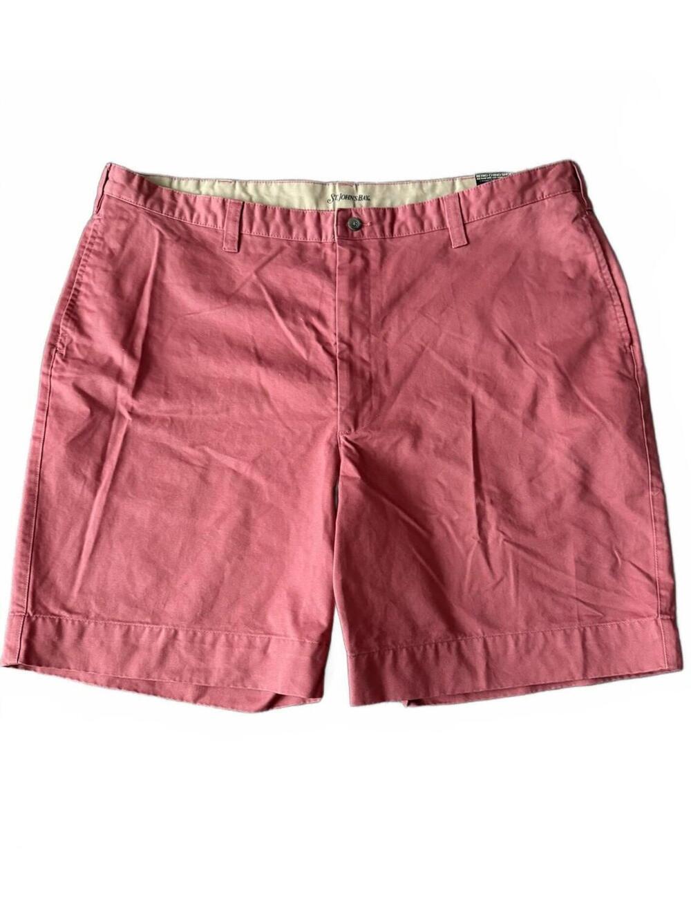 St. John's Bay Men's Retro Chino Twill Shorts Size 44 Jester Red Casual Summer
